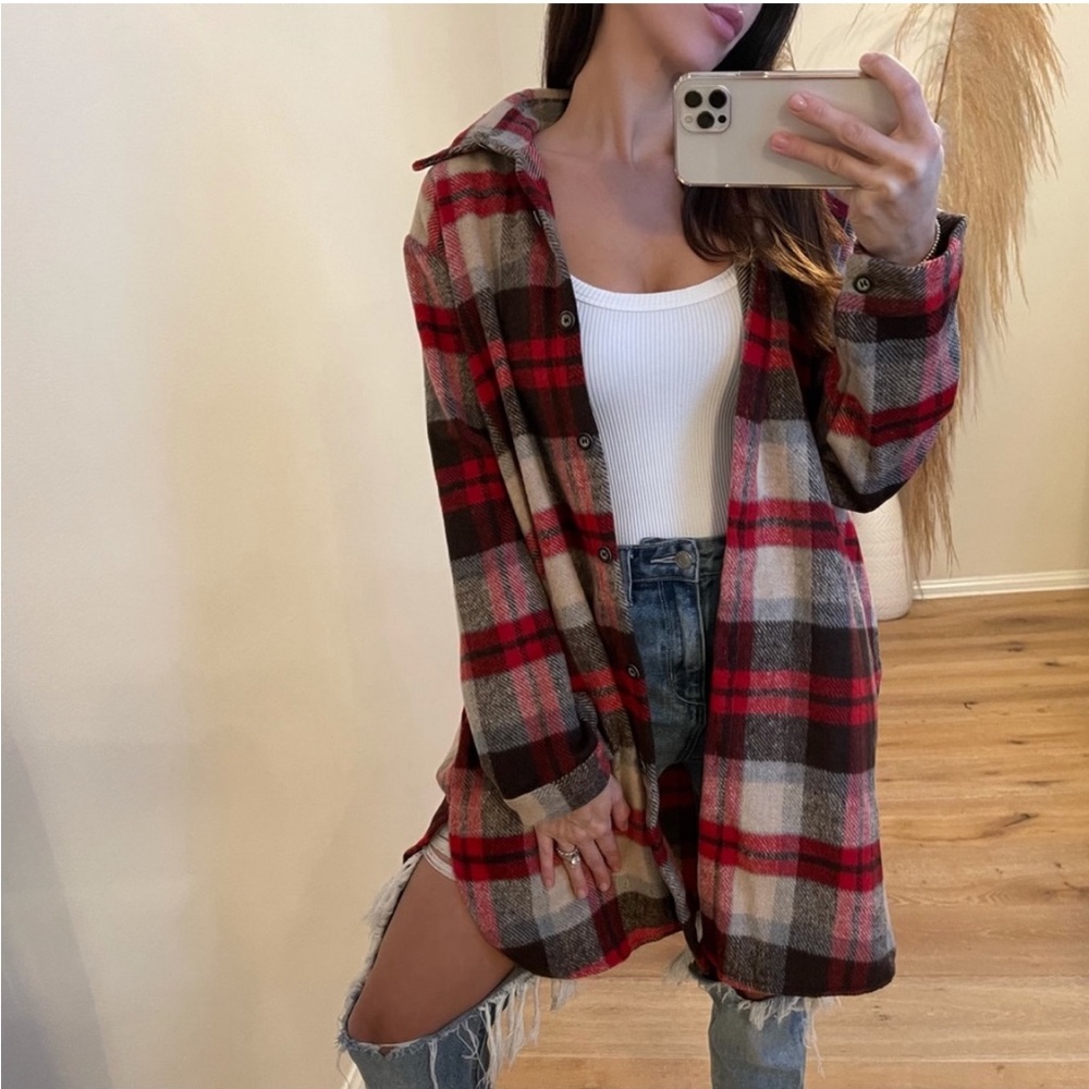 Plaid Perfection Flannel Shacket/Dress - Combo 1